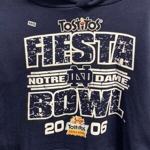 Notre Dame Hoodie Adult Large Blue Long Sleeve Fiesta Bowl Fighting Irish Mens